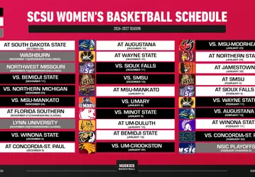 SCSU WBB 26/27 Schedule
