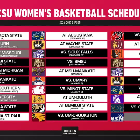 SCSU WBB 26/27 Schedule
