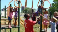 New SU Athletes Lend Playful Hand