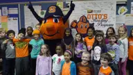 Otto Visits Reading Program Participants