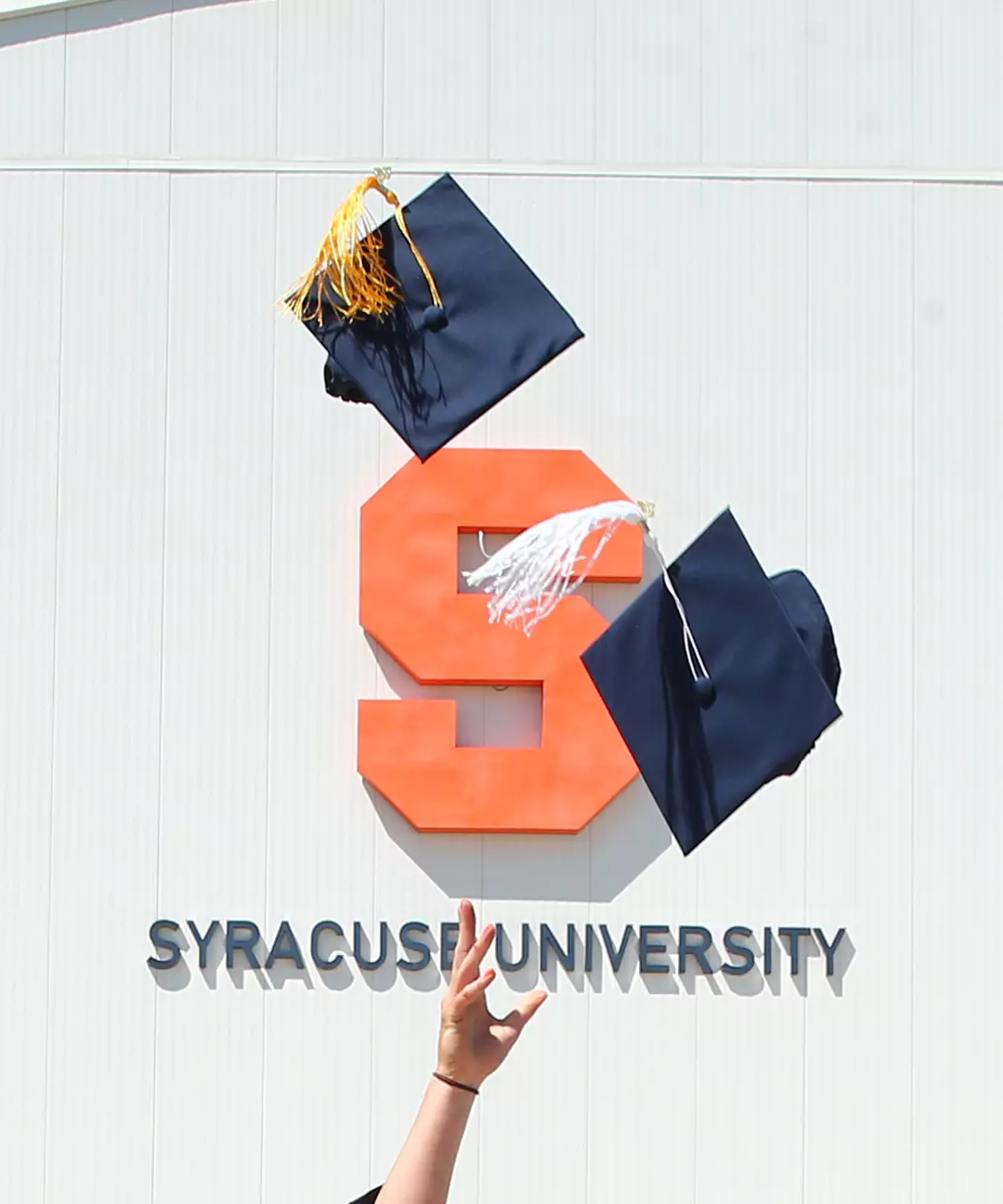 2022 Graduation Caps in Air