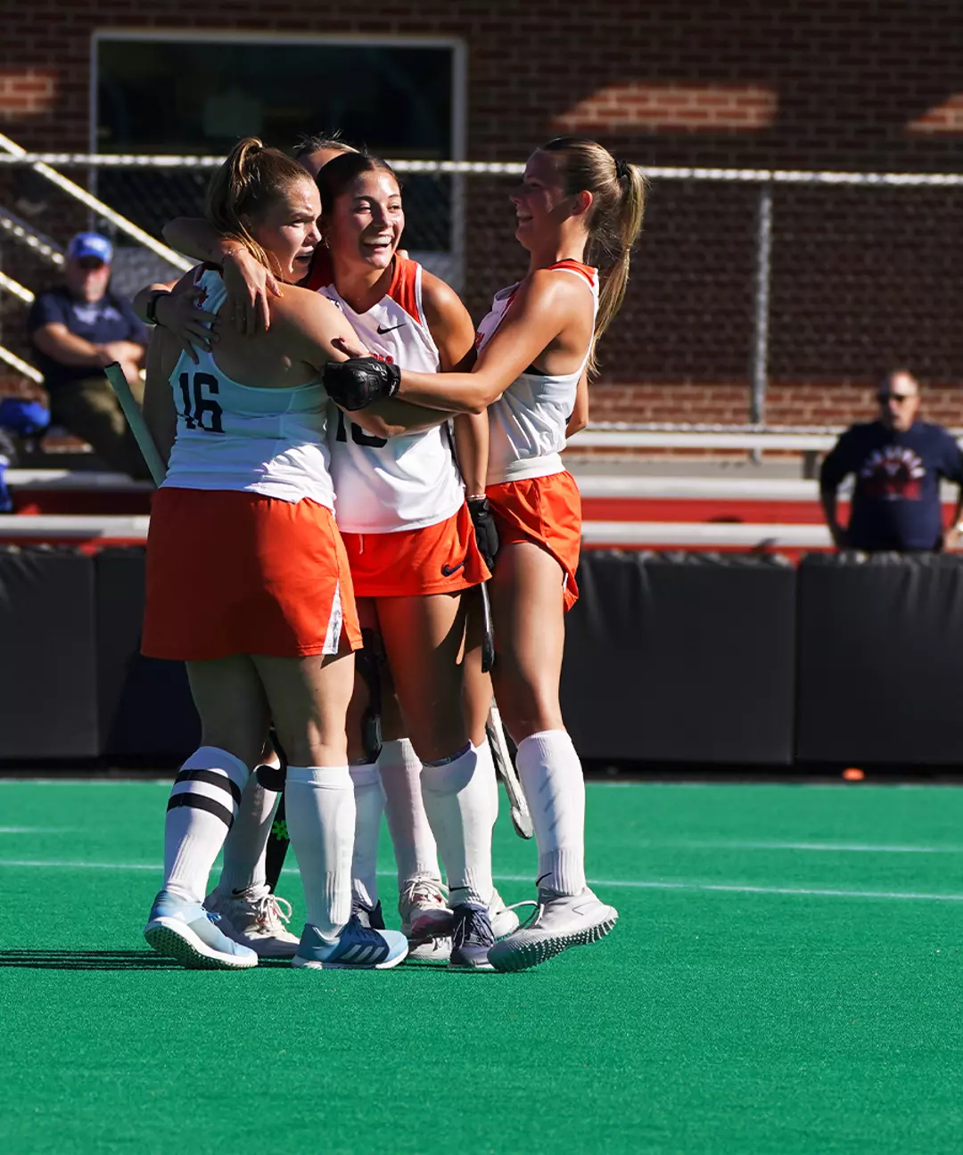 Syracuse celebrates a goal against Virginia in the ACC Semifinals