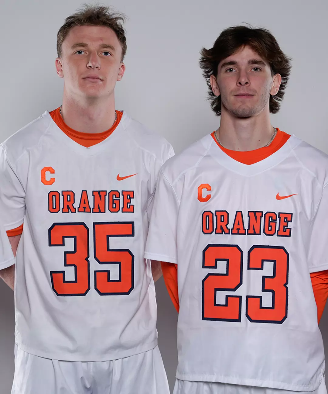 2026 Men's Lacrosse Captains Riley Figuerias, Billy Dwan III, Finn Thomson, Joey Spallina