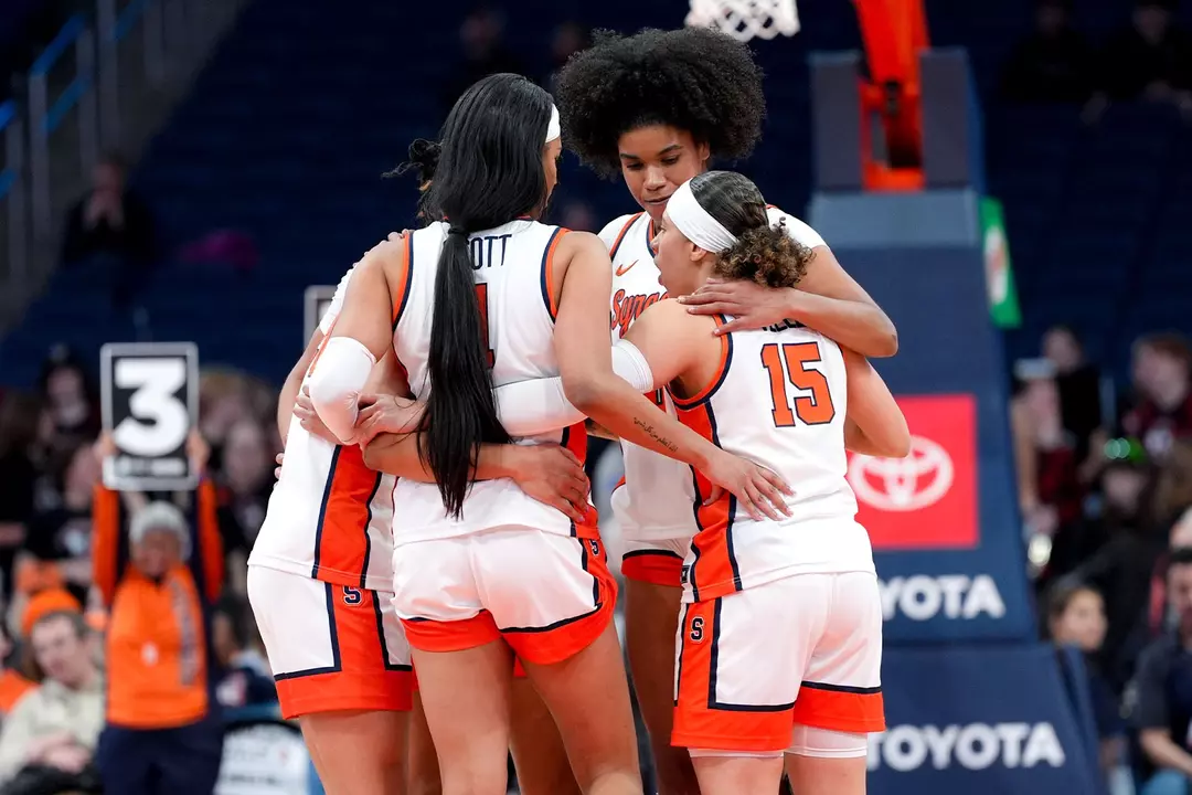 WBB vs. Duke huddle 2025