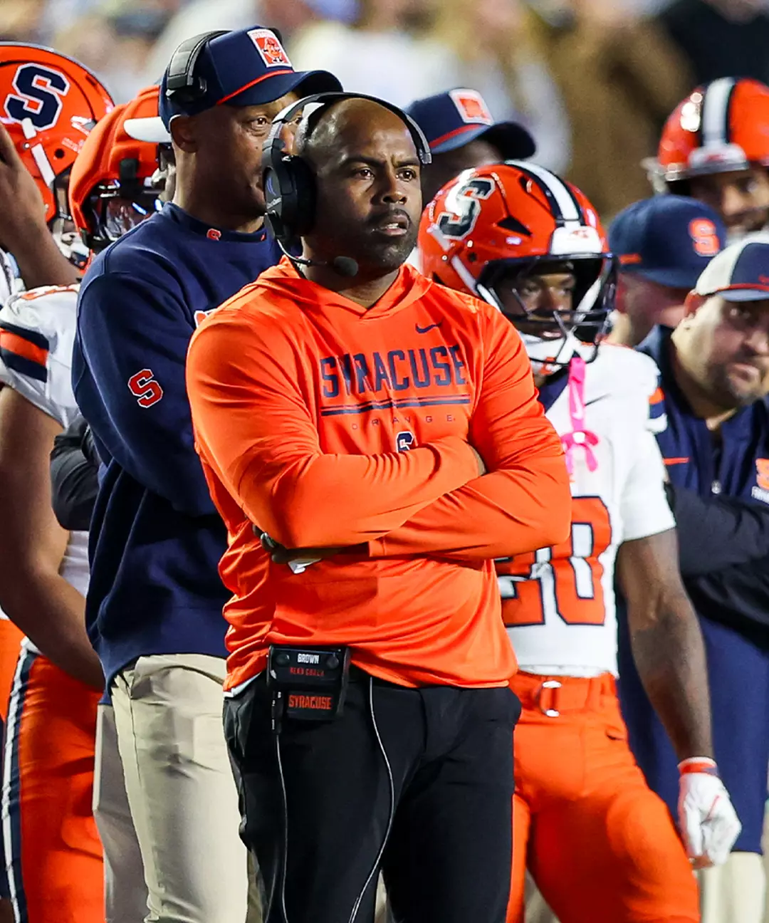 Fran Brown on Sideline vs. UNC