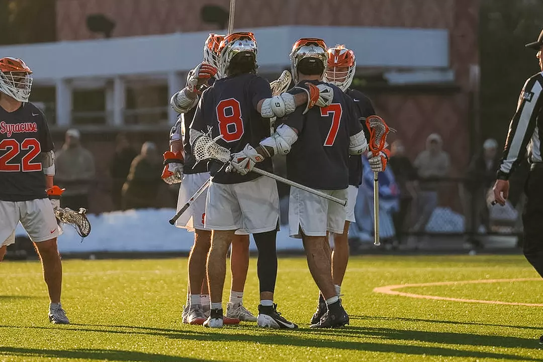 Syracuse huddle at Princeton