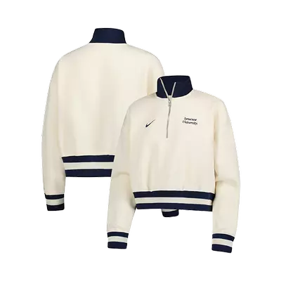 Women's Nike Natural Syracuse Orange Phoenix Fleece Half-Zip Sweatshirt promo image