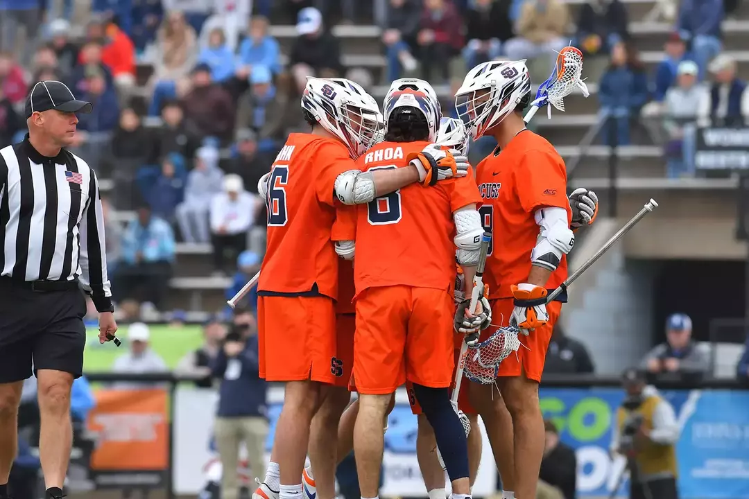Men's Lacrosse celebration at Johns Hopkins