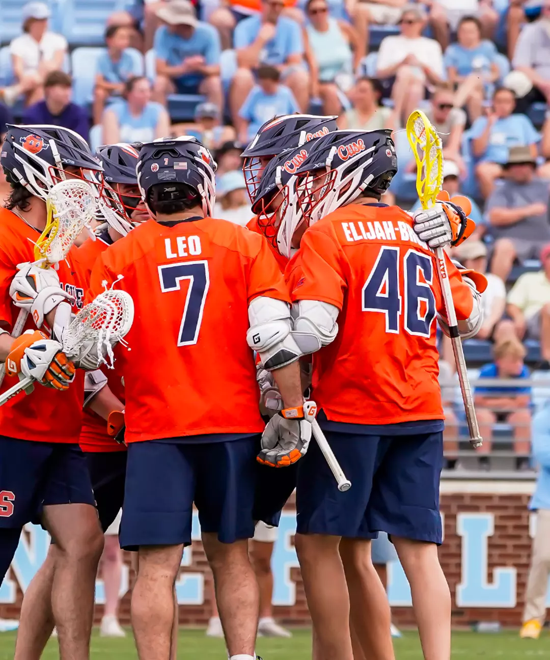 Huddle at #2 North Carolina