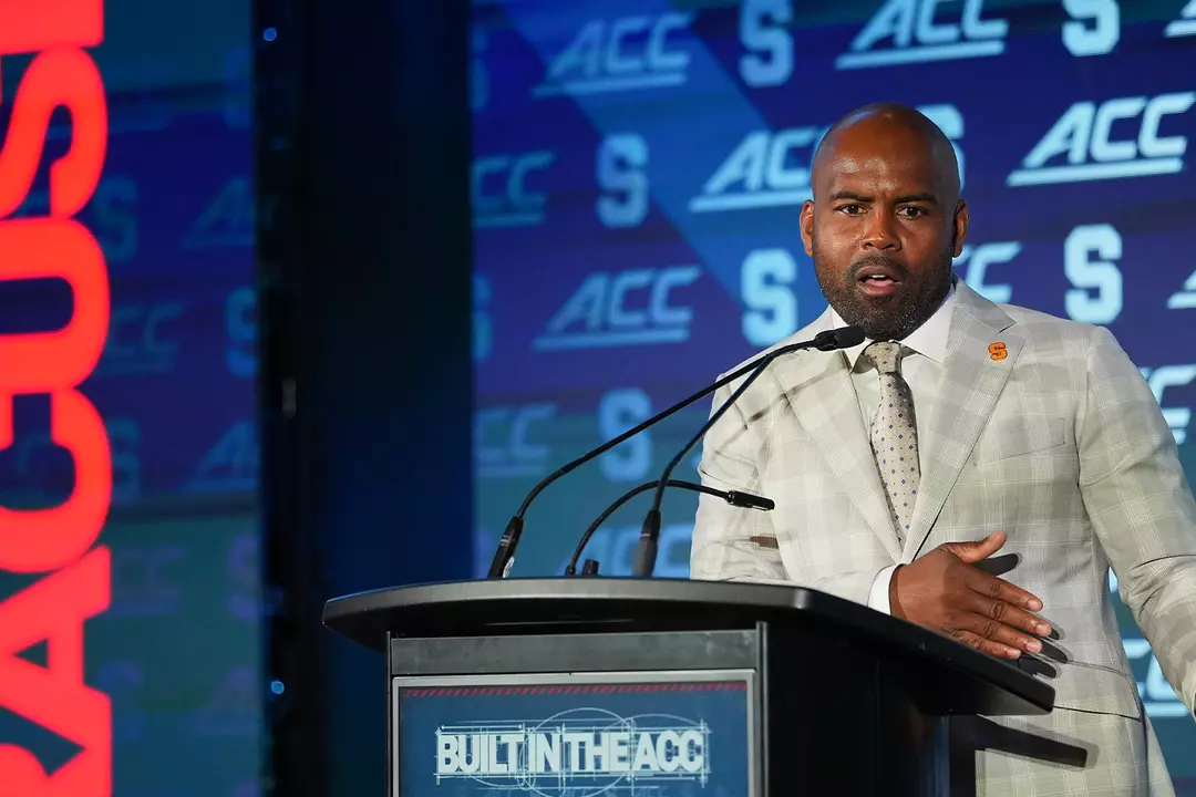 Fran Brown at ACC Kickoff 2026