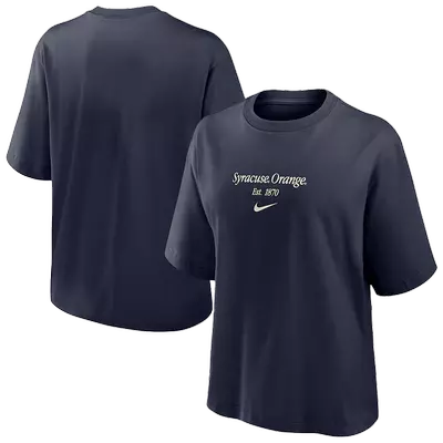 Women's Nike Navy Syracuse Orange Boxy T-Shirt promo image