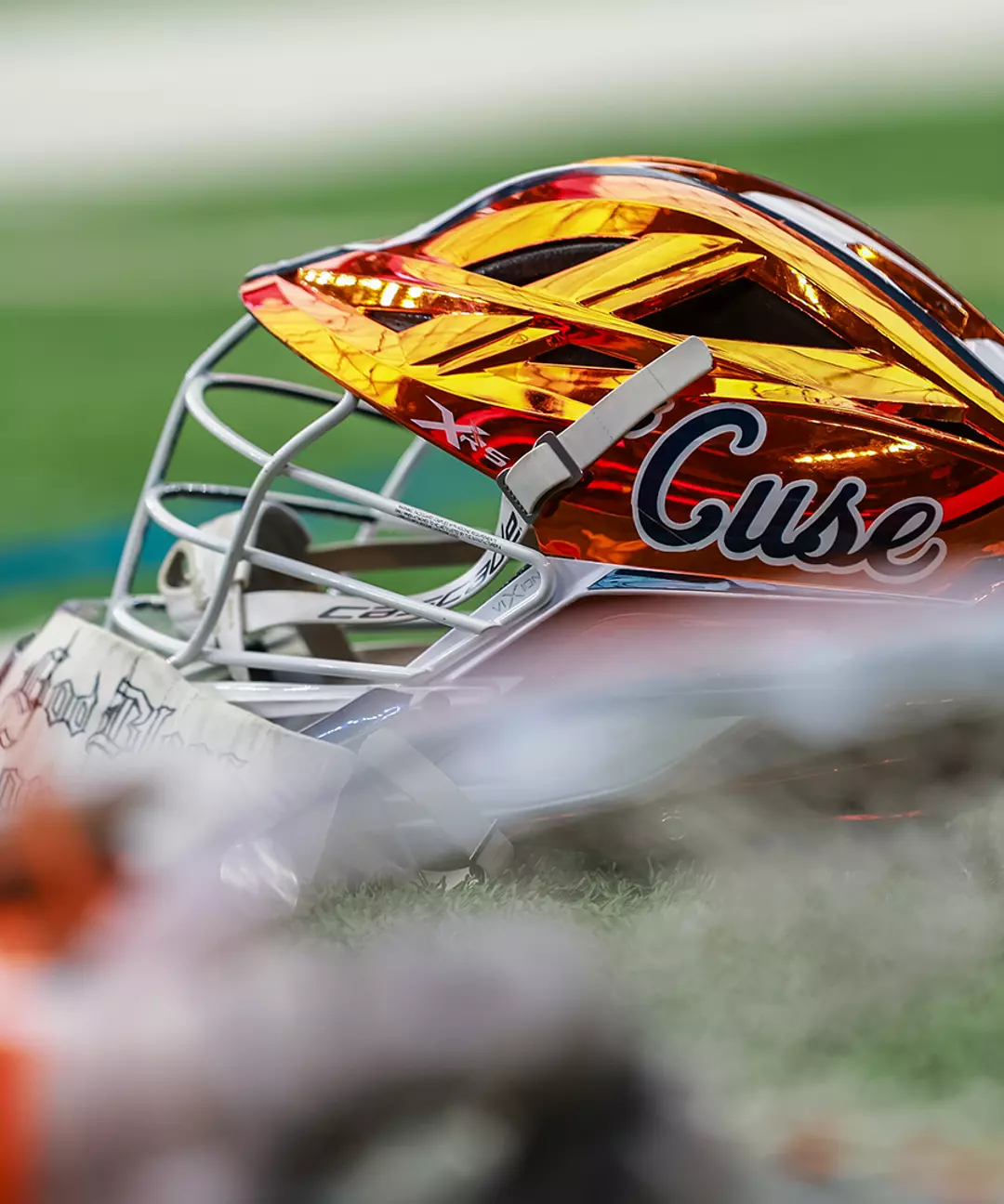 Women's Lacrosse Helmet Stock Photo