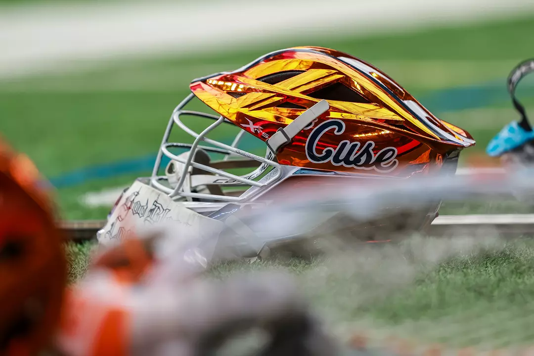 Women's Lacrosse Helmet Stock Photo