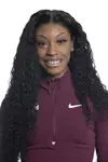 COLLEGE STATION, TX - JANUARY 20, 2020 - Charokee Young during track and field headshot day in College Station, TX. Photo By Craig Bisacre/Texas A&M Athletics