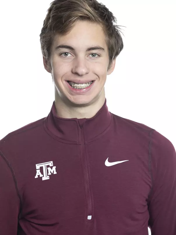 COLLEGE STATION, TX - JANUARY 20, 2020 - Connor Schulman during track and field headshot day in College Station, TX. Photo By Craig Bisacre/Texas A&M Athletics