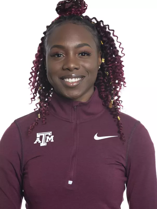 COLLEGE STATION, TX - JANUARY 20, 2020 - Immanuela Aliu during track and field headshot day in College Station, TX. Photo By Craig Bisacre/Texas A&M Athletics