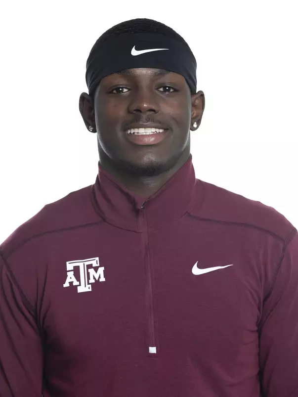 COLLEGE STATION, TX - JANUARY 20, 2020 - Infinite Tucker during track and field headshot day in College Station, TX. Photo By Craig Bisacre/Texas A&M Athletics