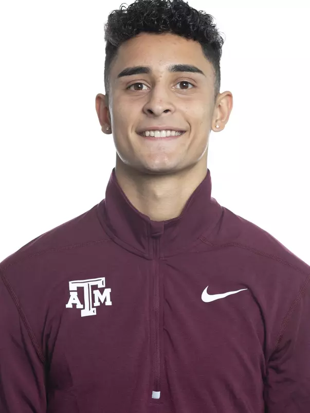 COLLEGE STATION, TX - JANUARY 20, 2020 - Isaiah Saenz during track and field headshot day in College Station, TX. Photo By Craig Bisacre/Texas A&M Athletics