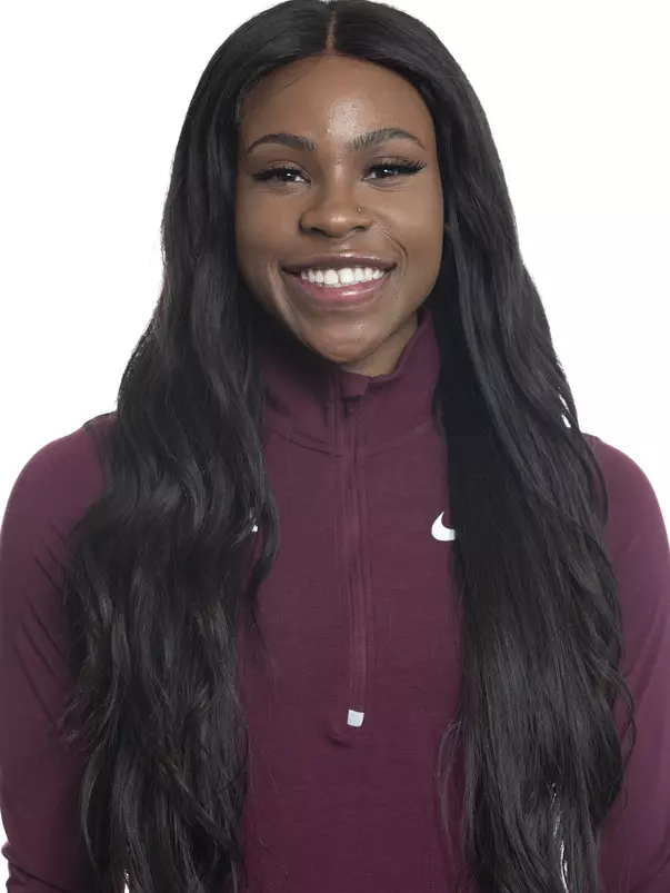 COLLEGE STATION, TX - JANUARY 20, 2020 - Julia Madubuike during track and field headshot day in College Station, TX. Photo By Craig Bisacre/Texas A&M Athletics