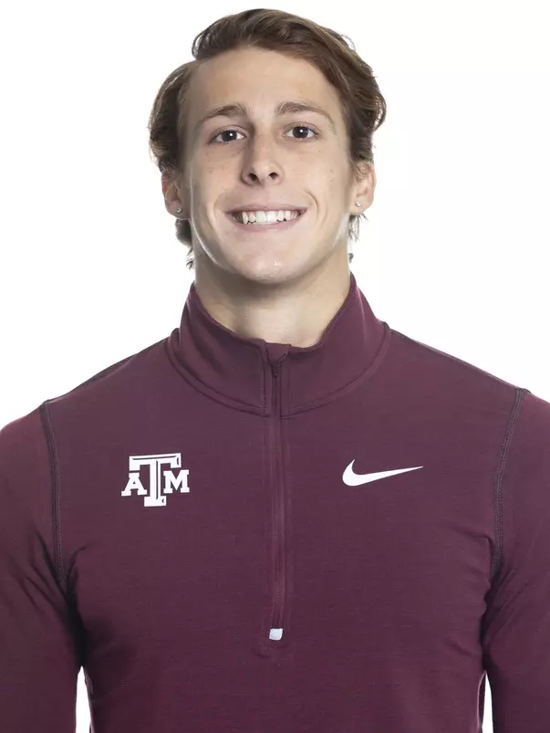COLLEGE STATION, TX - JANUARY 20, 2020 - Spencer Simons during track and field headshot day in College Station, TX. Photo By Craig Bisacre/Texas A&M Athletics