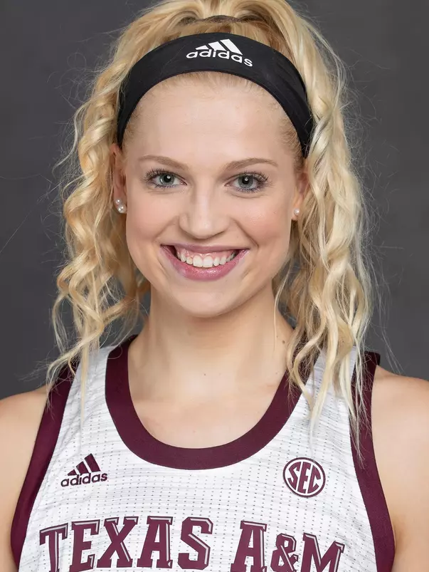 COLLEGE STATION, TX - OCTOBER 30, 2020 - Anna Dreimane during Texas A&M Women's Basketball Team Headshot Day in College Station, TX. Photo By Texas A&M Athletics/Texas A&M Athletics