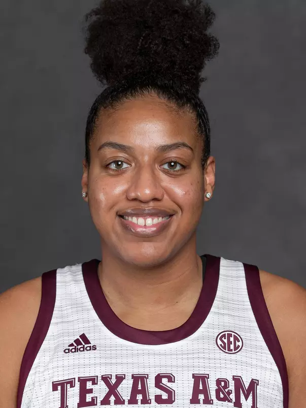 COLLEGE STATION, TX - OCTOBER 30, 2020 - center Ciera Johnson #40 of the Texas A&M Aggies during Texas A&M Women's Basketball Team Headshot Day in College Station, TX. Photo By Texas A&M Athletics/Texas A&M Athletics