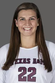 COLLEGE STATION, TX - AUGUST 11, 2020 - Morgan Davis #22 of the Texas A&M Aggies during volleyball photo day in College Station, TX. Photo By Craig Bisacre/Texas A&M Athletics