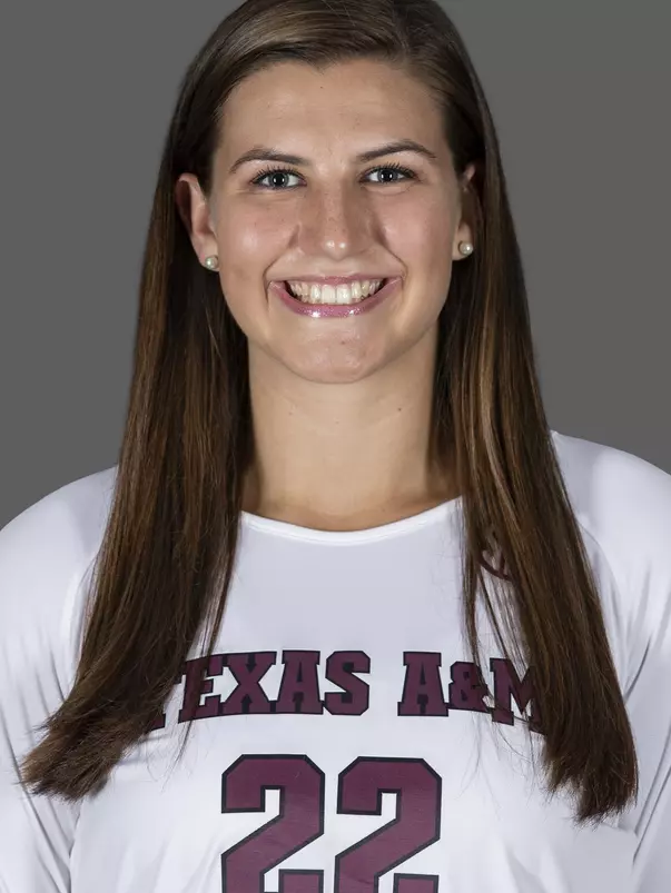 COLLEGE STATION, TX - AUGUST 11, 2020 - Morgan Davis #22 of the Texas A&M Aggies during volleyball photo day in College Station, TX. Photo By Craig Bisacre/Texas A&M Athletics