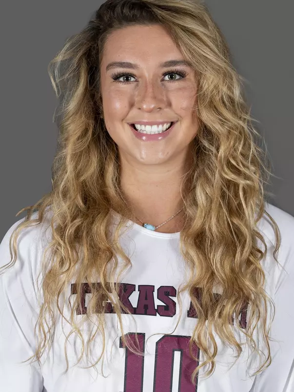 COLLEGE STATION, TX - AUGUST 11, 2020 - outside hitter Cam Ennis #10 of the Texas A&M Aggies during volleyball photo day in College Station, TX. Photo By Craig Bisacre/Texas A&M Athletics