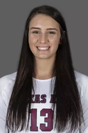 COLLEGE STATION, TX - AUGUST 11, 2020 - setter Melissa Walden #18 of the Texas A&M Aggies during volleyball photo day in College Station, TX. Photo By Craig Bisacre/Texas A&M Athletics