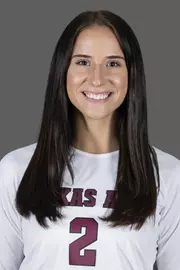 COLLEGE STATION, TX - AUGUST 11, 2020 - libero/defensive specialist Erica Lowery #2 of the Texas A&M Aggies during volleyball photo day in College Station, TX. Photo By Craig Bisacre/Texas A&M Athletics