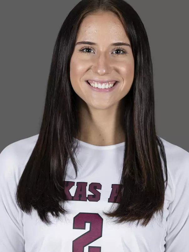 COLLEGE STATION, TX - AUGUST 11, 2020 - libero/defensive specialist Erica Lowery #2 of the Texas A&M Aggies during volleyball photo day in College Station, TX. Photo By Craig Bisacre/Texas A&M Athletics