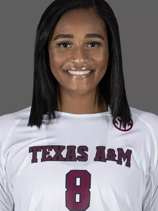 COLLEGE STATION, TX - AUGUST 11, 2020 - outside hitter Morgan Christon #8 of the Texas A&M Aggies during volleyball photo day in College Station, TX. Photo By Craig Bisacre/Texas A&M Athletics