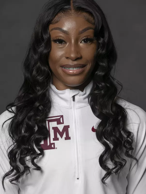COLLEGE STATION, TX - JANUARY 13, 2021 - Syaira Richardon during track and field headshot day in College Station, TX. Photo By Craig Bisacre/Texas A&M Athletics