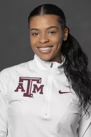 COLLEGE STATION, TX - JANUARY 12, 2021 - Ciynamon Stevenson during track and field headshot day in College Station, TX. Photo By Craig Bisacre/Texas A&M Athletics