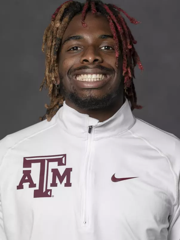 COLLEGE STATION, TX - JANUARY 12, 2021 - Darius Clark Jr. during track and field headshot day in College Station, TX. Photo By Craig Bisacre/Texas A&M Athletics
