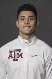 COLLEGE STATION, TX - JANUARY 13, 2021 - Isaiah Saenz during track and field headshot day in College Station, TX. Photo By Craig Bisacre/Texas A&M Athletics