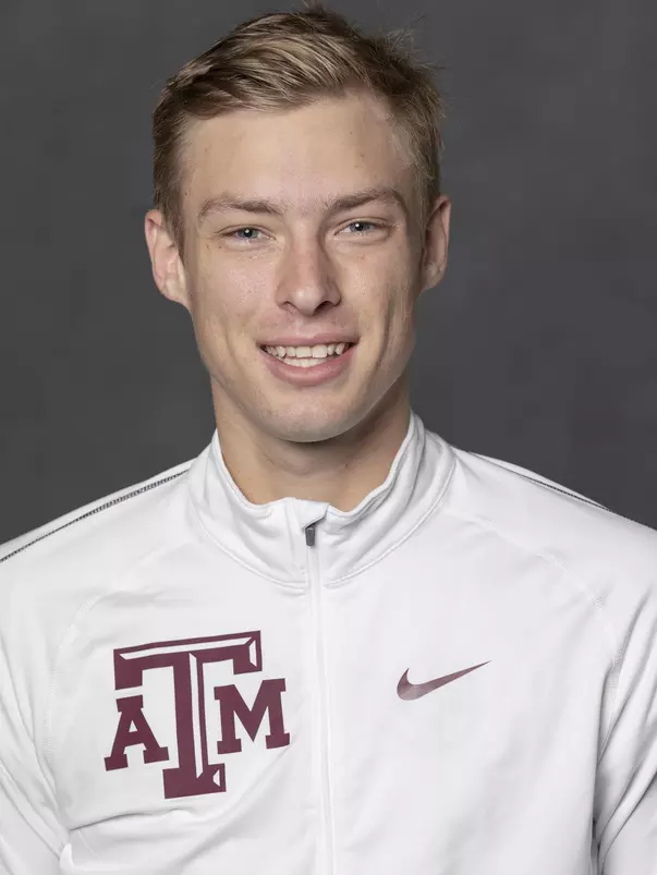 COLLEGE STATION, TX - JANUARY 12, 2021 - Jake Lamberth during track and field headshot day in College Station, TX. Photo By Craig Bisacre/Texas A&M Athletics