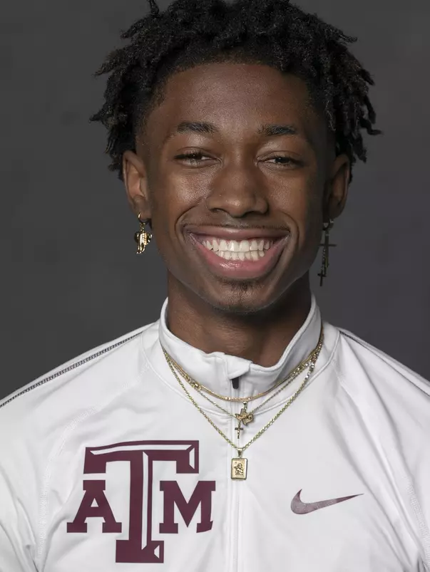 COLLEGE STATION, TX - JANUARY 13, 2021 - James Smith, Jr. during track and field headshot day in College Station, TX. Photo By Craig Bisacre/Texas A&M Athletics