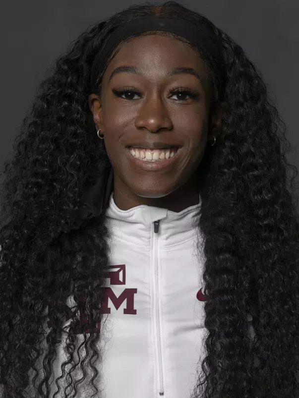 COLLEGE STATION, TX - JANUARY 13, 2021 - Jania Martin during track and field headshot day in College Station, TX. Photo By Craig Bisacre/Texas A&M Athletics