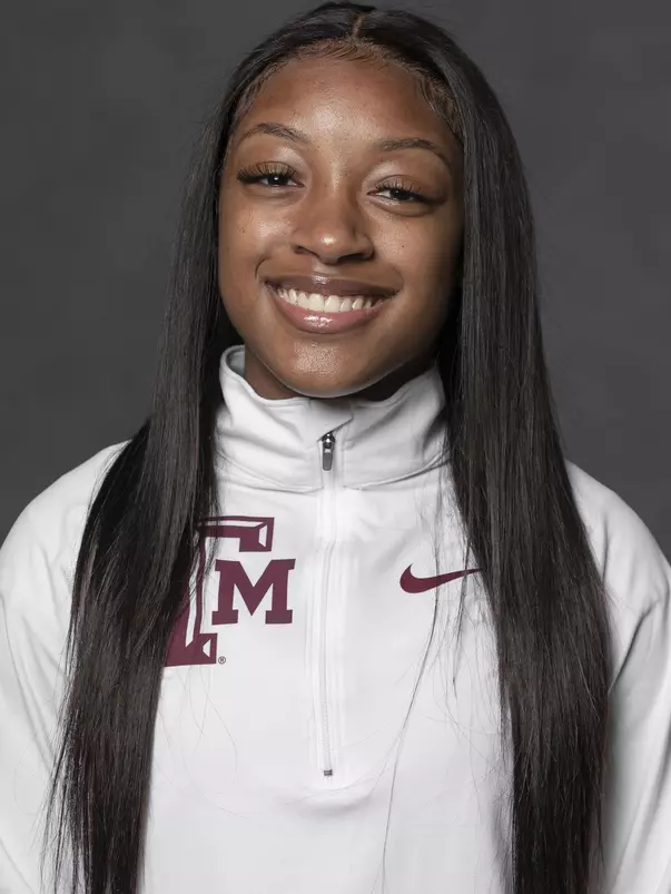 COLLEGE STATION, TX - JANUARY 12, 2021 - Jasmine Logan during track and field headshot day in College Station, TX. Photo By Craig Bisacre/Texas A&M Athletics