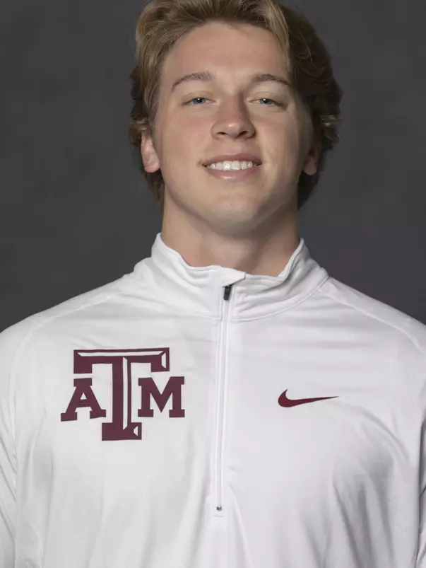 COLLEGE STATION, TX - JANUARY 13, 2021 - Julian Stoicoviciu during track and field headshot day in College Station, TX. Photo By Craig Bisacre/Texas A&M Athletics