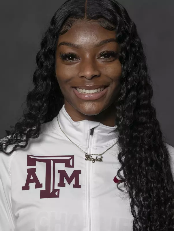 COLLEGE STATION, TX - JANUARY 13, 2021 - Kayla Robinson during track and field headshot day in College Station, TX. Photo By Craig Bisacre/Texas A&M Athletics