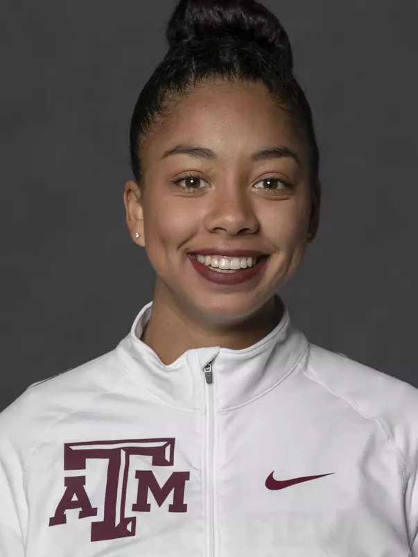 COLLEGE STATION, TX - JANUARY 13, 2021 - Kim Dow during track and field headshot day in College Station, TX. Photo By Craig Bisacre/Texas A&M Athletics