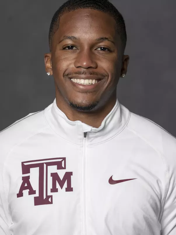 COLLEGE STATION, TX - JANUARY 12, 2021 - Patrick Johnson during track and field headshot day in College Station, TX. Photo By Craig Bisacre/Texas A&M Athletics