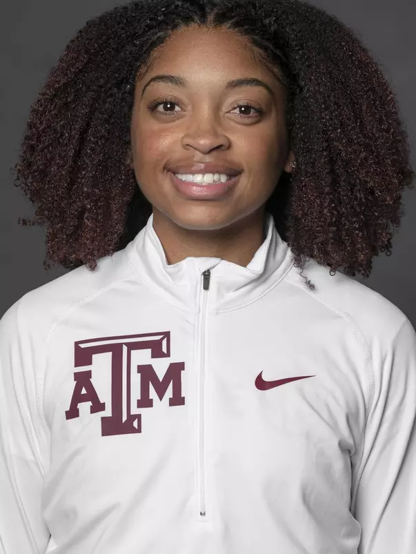 COLLEGE STATION, TX - JANUARY 12, 2021 - Taryn Milton during track and field headshot day in College Station, TX. Photo By Craig Bisacre/Texas A&M Athletics