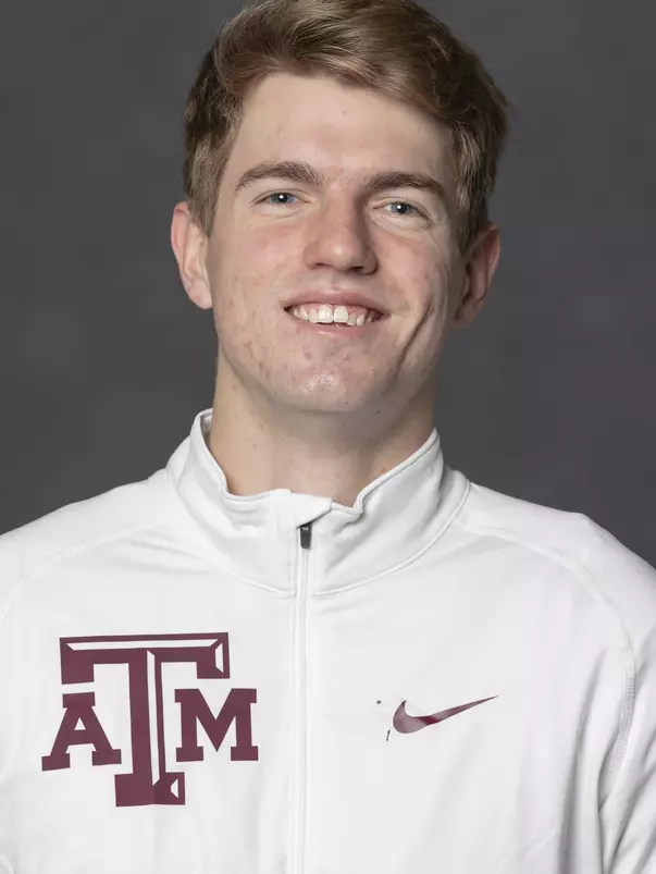 COLLEGE STATION, TX - JANUARY 12, 2021 - Zach Davis during track and field headshot day in College Station, TX. Photo By Craig Bisacre/Texas A&M Athletics