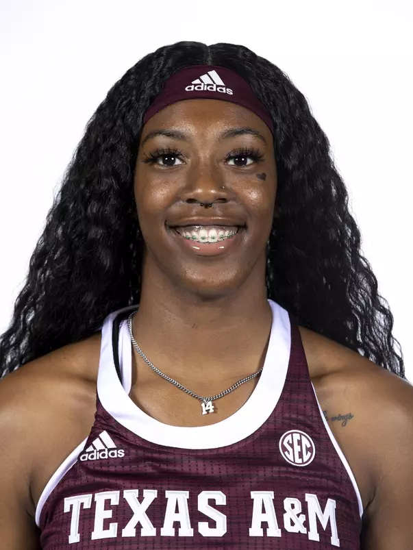 COLLEGE STATION, TX - October 19, 2021 - Forward Maliyah Johnson #14 of the Texas A&M Aggies during women’s basketball photo day in College Station, TX. Photo By Kate Luffman/Texas A&M Athletics