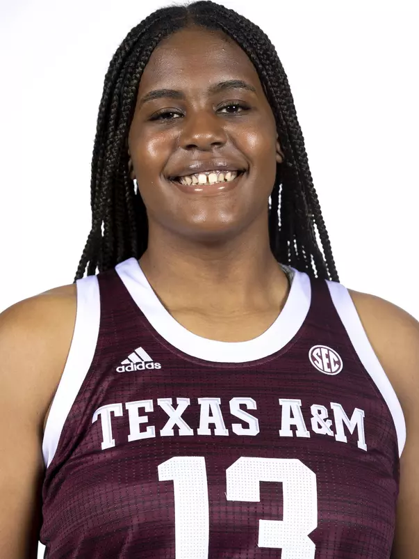 COLLEGE STATION, TX - October 19, 2021 - Forward Jada Malone #13 of the Texas A&M Aggies during women’s basketball photo day in College Station, TX. Photo By Kate Luffman/Texas A&M Athletics