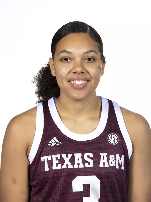 COLLEGE STATION, TX - October 19, 2021 - Guard Destiny Pitts #3 of the Texas A&M Aggies during women’s basketball photo day in College Station, TX. Photo By Kate Luffman/Texas A&M Athletics